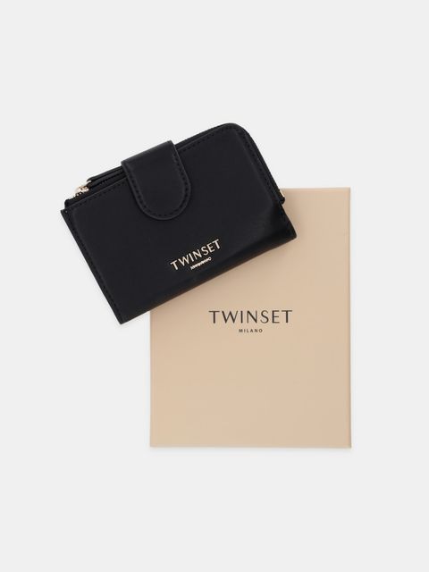 Twinset portfel damski kolor czarny 252TL8014