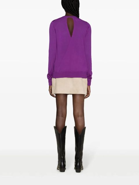Zadig&Voltaire Emma open-back wool jumper - Purple
