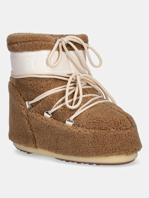 Moon Boot śniegowce MB ICON LOW FLEECE kolor brązowy 80D1409700 M047 - zdjęcie produktu nr 1