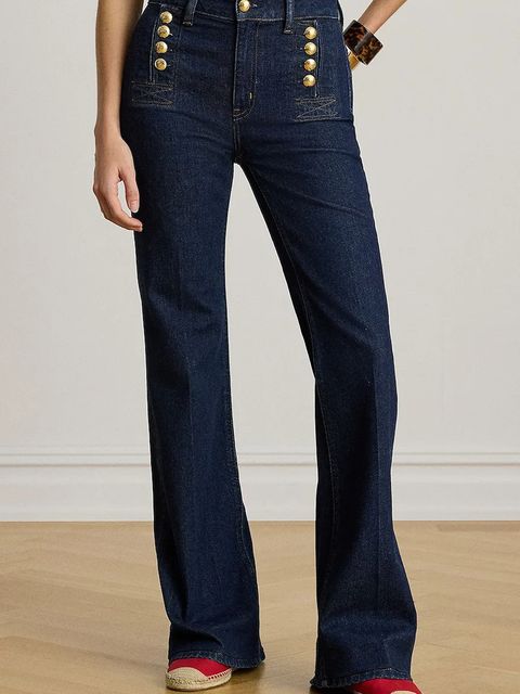 Lauren Ralph Lauren spodnie dzwony damskie bawełniane - zdjęcie produktu nr 2