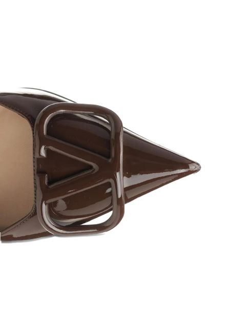 Valentino Garavani 80mm VLogo slingback pumps - Brown
