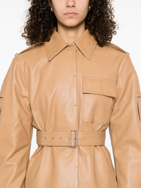 Victoria Beckham leather jacket - Brown