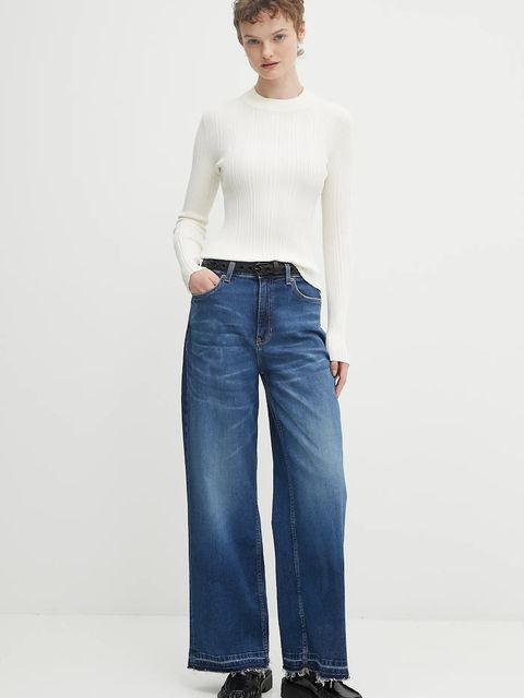 HUGO sweter damski kolor beżowy lekki 50549762 - zdjęcie produktu nr 2