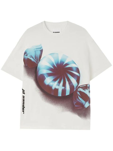 Jil Sander graphic-print cotton T-shirt - White - zdjęcie produktu nr 1