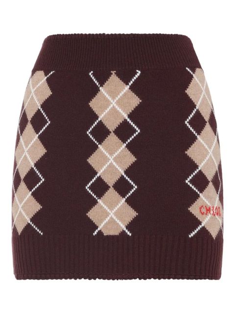Chloé argyle mini skirt - Red - zdjęcie produktu nr 1
