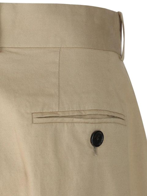 The Row pleated twill trousers - Neutrals
