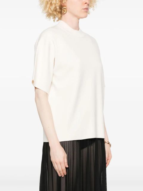 Max Mara mock-neck T-shirt - Neutrals