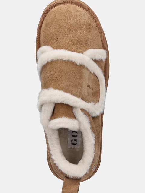 GOE śniegowce zamszowe kolor beżowy SS2N4303 BROWN