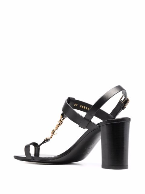 Saint Laurent 75mm Cassandra sandals - Black