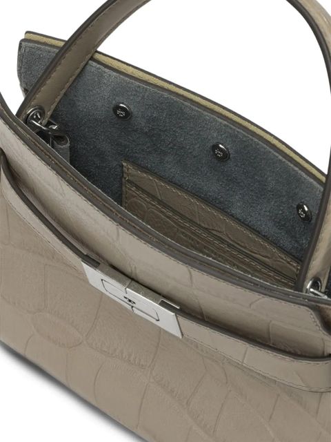 Tory Burch Lee Radziwil croc-effect leather tote bag - Neutrals
