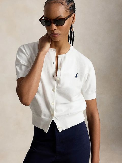 Polo Ralph Lauren kardigan damski bawełniany PIMA COTTON-SWEATER-CARDIGAN - zdjęcie produktu nr 1