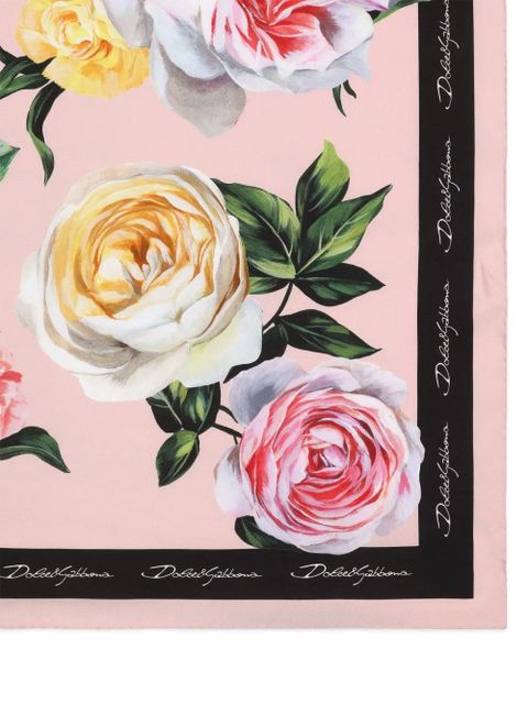 Dolce & Gabbana floral-print scarf - Pink - zdjęcie produktu nr 2