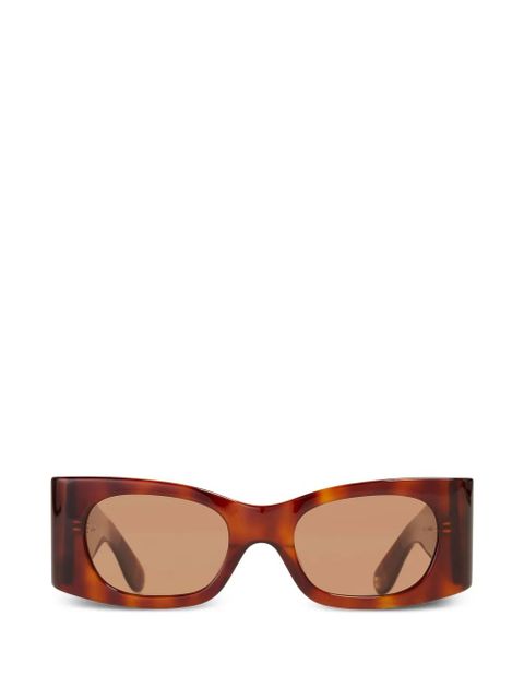 GANNI x Ace & Tate Kayla rectangle-frame sunglasses - Brown - zdjęcie produktu nr 1