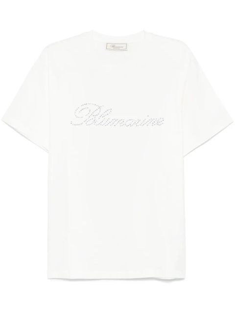 Blumarine logo-appliqué T-shirt - White - zdjęcie produktu nr 1