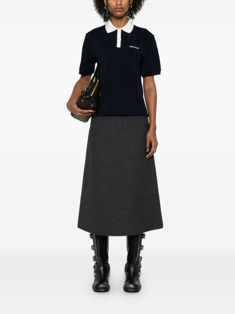 Miu Miu cotton polo shirt - Blue