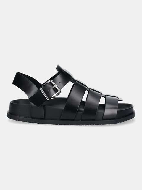 Tommy Jeans sandały skórzane TJW FISHERMAN PATENT SANDAL damskie kolor czarny EN0EN02874 - zdjęcie produktu nr 2