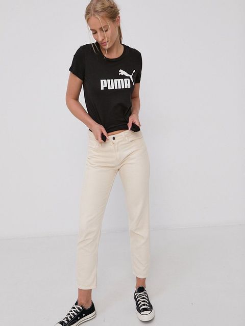 Puma T-shirt bawełniany 586774 kolor czarny
