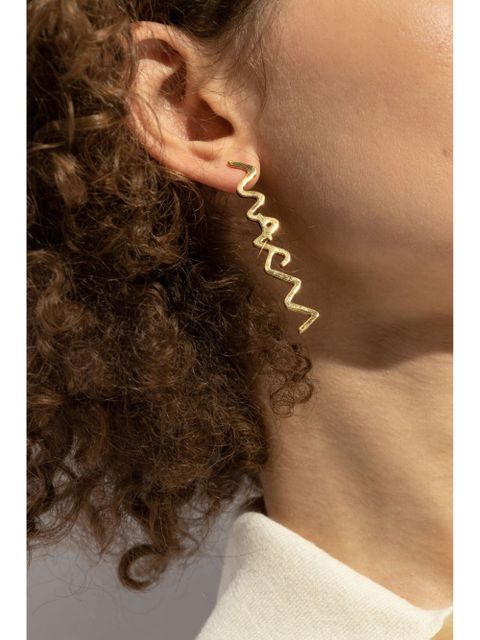 Marni logo drop earrings - Gold - zdjęcie produktu nr 2