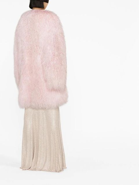 Magda Butrym shag shearling long coat - Pink - zdjęcie produktu nr 2
