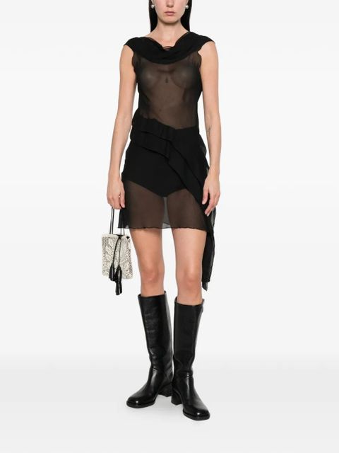 Gimaguas Boa draped mini dress - Black - zdjęcie produktu nr 2