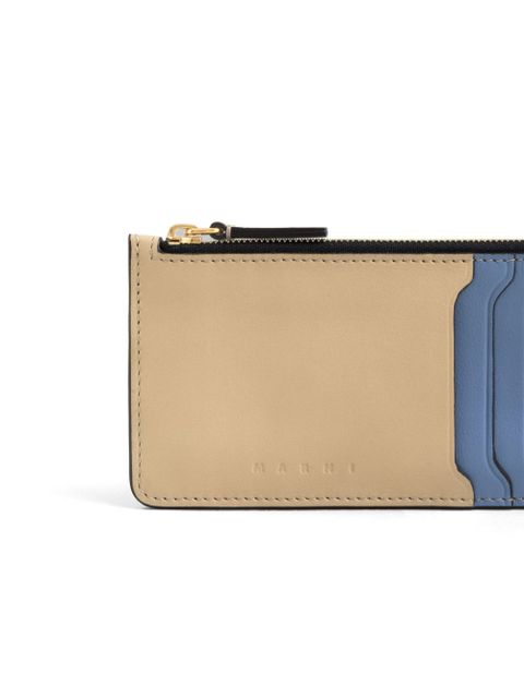 Marni embossed-logo cardholder - Neutrals