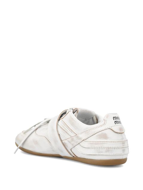 Miu Miu Gymnasium leather sneakers - Neutrals