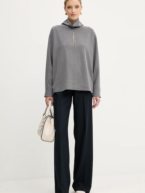 Simona Corsellini bluzka damska kolor szary melanżowa A25CPBL001S1 - zdjęcie produktu nr 2