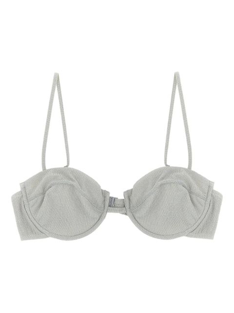MC2 Saint Barth Salina lurex bralette bikini top - Silver - zdjęcie produktu nr 1