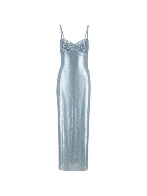 Rabanne chainmail gathered maxi dress - Blue - zdjęcie produktu nr 1