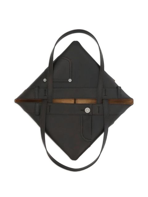 LOEWE medium Puzzle Fold Pantalon leather tote bag - Brown