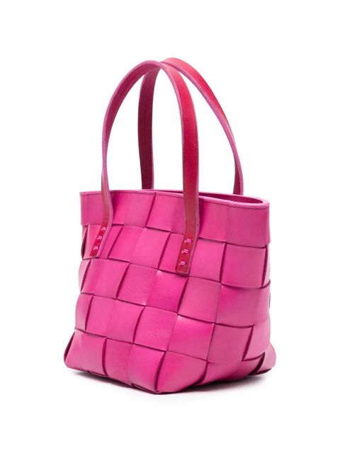 DRAGON DIFFUSION leather woven tote bag - Pink