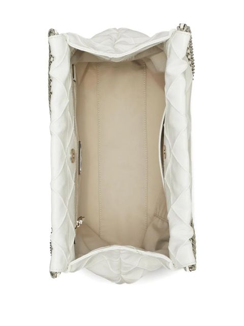 Tory Burch Fleming distressed tote bag - White