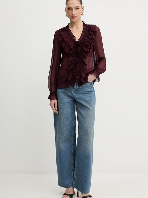Morgan bluzka damska kolor bordowy gładka CATHY - zdjęcie produktu nr 2