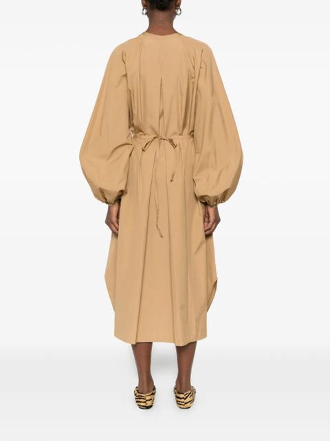 LouLou de Saison gathered sleeve dress - Neutrals