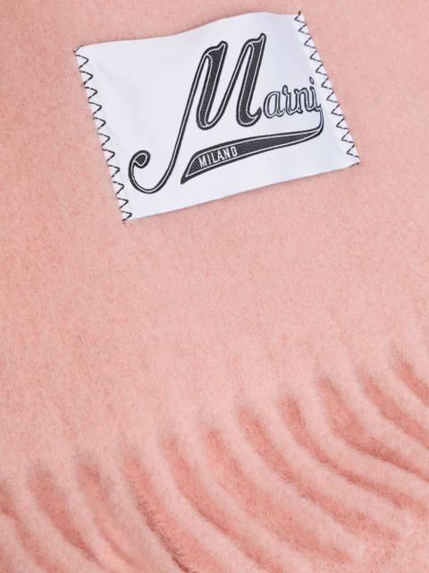 Marni brushed alpaca-wool-blend scarf - Pink