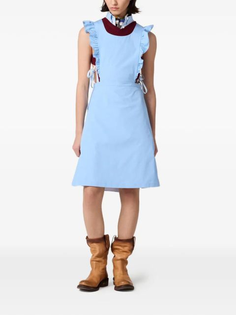 Miu Miu ruffled poplin midi dress - Blue - zdjęcie produktu nr 2