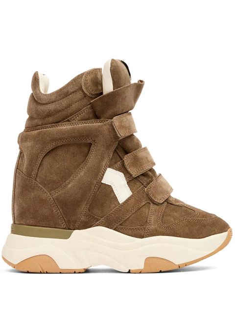 ISABEL MARANT Balskee suede wedge high-top sneakers - Brown - zdjęcie produktu nr 1