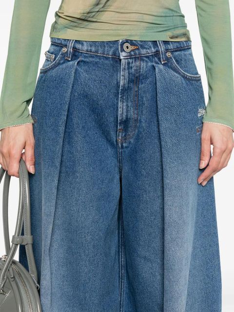 Jean Paul Gaultier logo-embroidered jeans - Blue