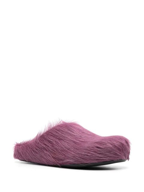 Marni Fussbett Sabot calf hair mules - Purple