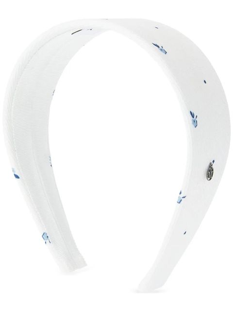 Maison Michel Elizabeth denim headband - White - zdjęcie produktu nr 1