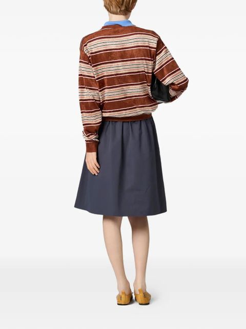 Miu Miu striped pocket knitwear - Brown