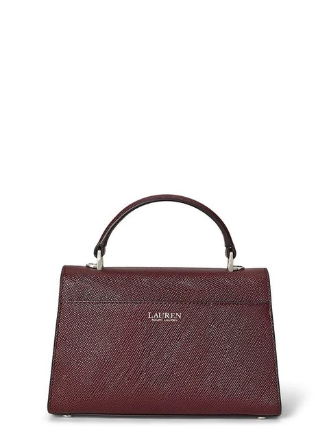 Lauren Ralph Lauren torebka skórzana kolor bordowy 431966765 - zdjęcie produktu nr 2
