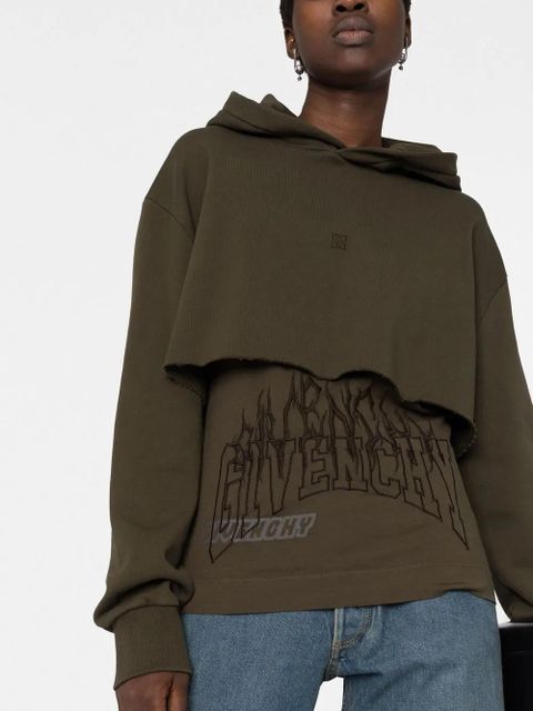 Givenchy 4G layered hoodie - Green