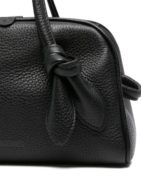 Jacquemus small The Turismo leather tote bag - Black