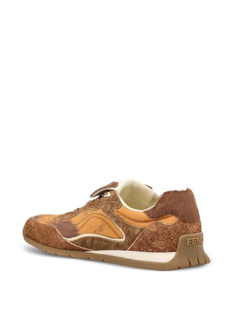 FENDI Wave Pulse lace-up sneakers - Brown