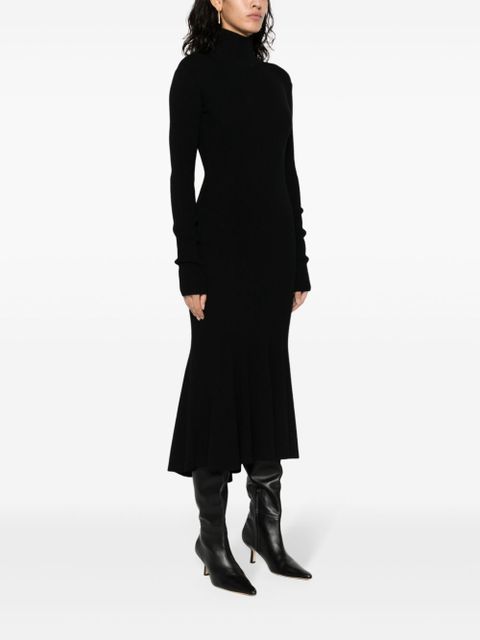 Balenciaga ribbed-knit midi dress - Black