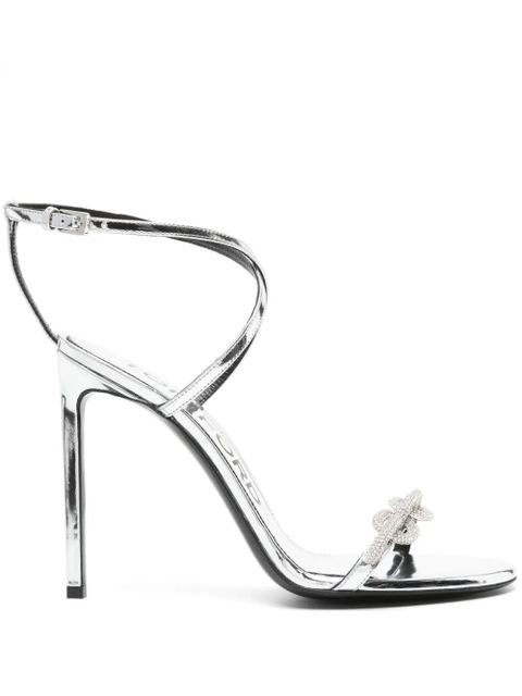 TOM FORD 105mm crystal-embellished sandals - Silver - zdjęcie produktu nr 1
