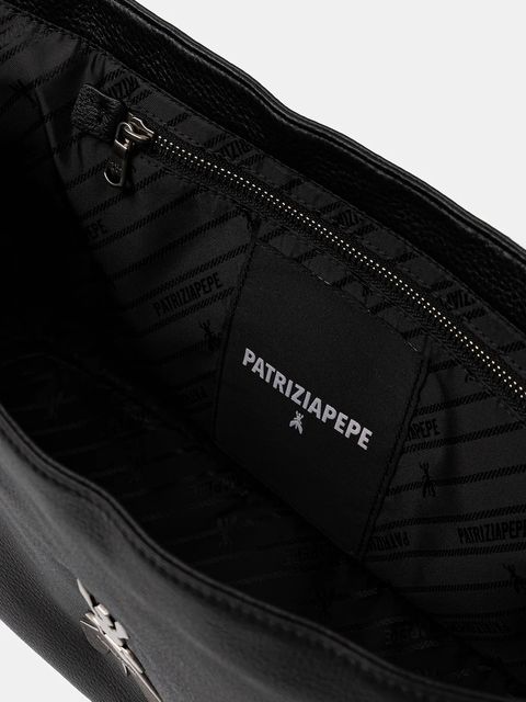 Patrizia Pepe torebka skórzana kolor czarny 8B0280 L165