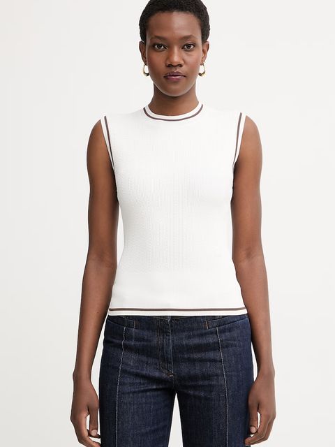 Armani Exchange top damski z wiskozy - zdjęcie produktu nr 1
