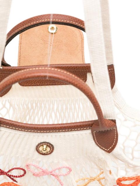 Longchamp Le Pliage bow-detailtote bag - White